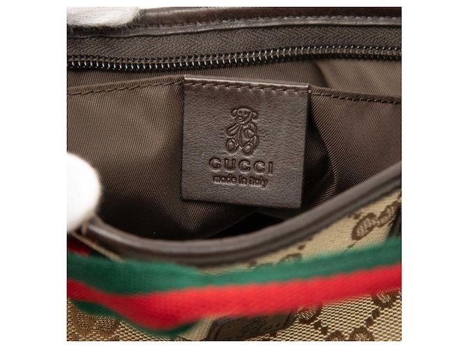 Mini borsa Gucci GG Canvas Sherry Line - vista 5