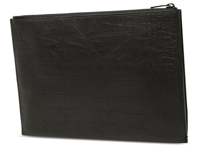 Autre Marque Clutch in pelle nera Saint Laurent - vista 2