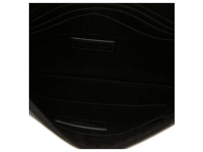 Autre Marque Clutch in pelle nera Saint Laurent - vista 4