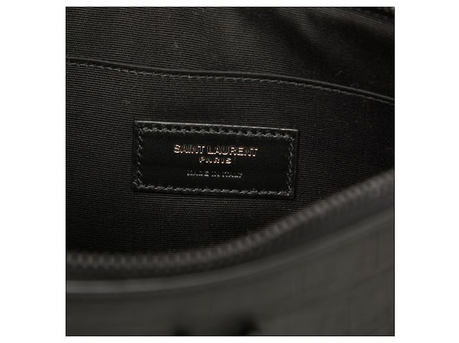 Autre Marque Clutch in pelle nera Saint Laurent - vista 5