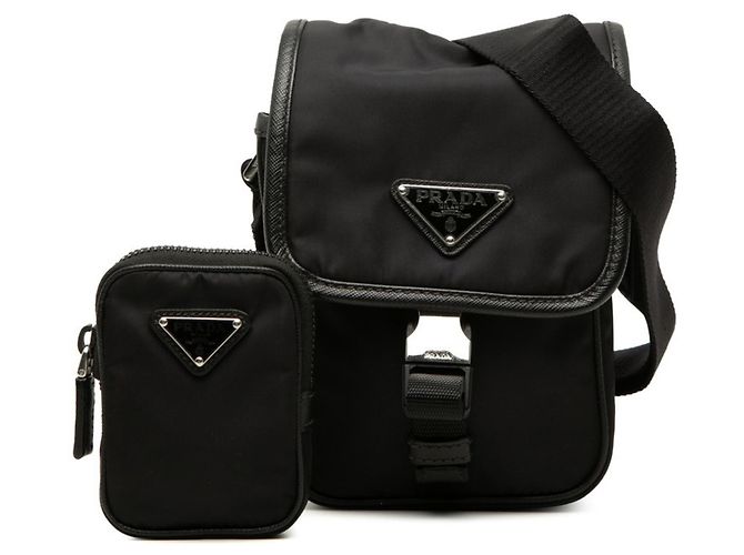 Borsa a tracolla Prada con placca logo Triangle - vista 6