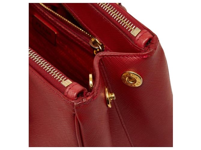 Borsa a mano Galleria Prada in pelle Saffiano con placca logo Triangle - vista 9