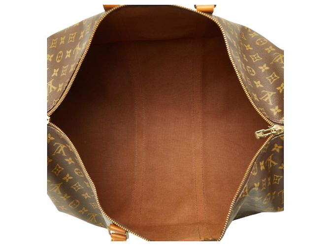 Louis Vuitton Monogram Keepall Bandoulière 55 Boston Bag - vista 10