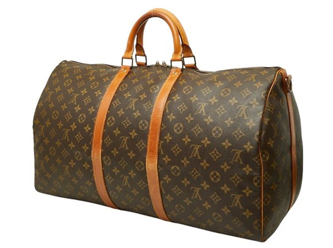 Louis Vuitton Monogram Keepall Bandoulière 55 Boston Bag - vista 3