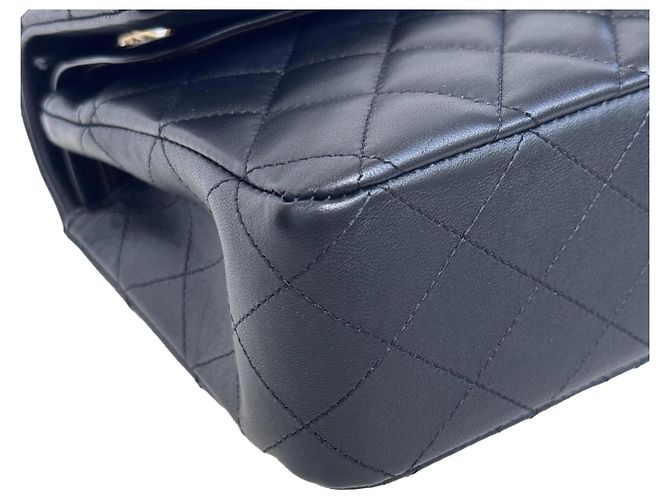 Chanel Classic Double Flap Medium Schwarz Lammleder - Ansicht 4
