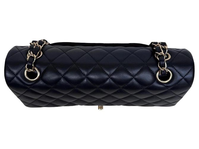 Chanel Classic Double Flap Medium Schwarz Lammleder - Ansicht 8