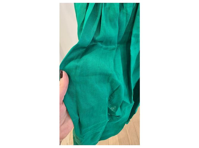 Zimmermann Tiggy Bow Midi Kleid Leinen Grün - Ansicht 8
