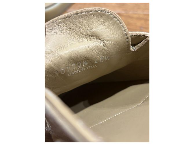 Mules Prada in camoscio beige con logo - vista 3