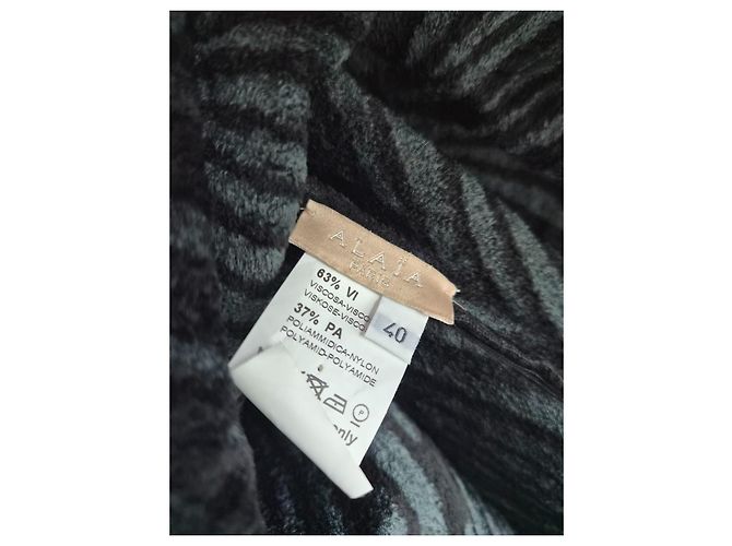 Alaïa ausgestelltes Kleid Zebra-Print Viskose Polyamid - Ansicht 7