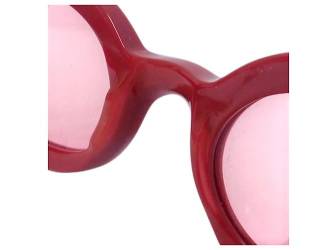 Gafas de sol rectangulares Chanel rojo cereza 05977 - vista 6