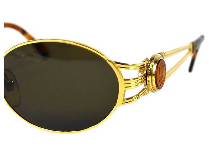 Fendi SL7035 Occhiali da Sole Ovali Oro e Tartarugato - vista 3