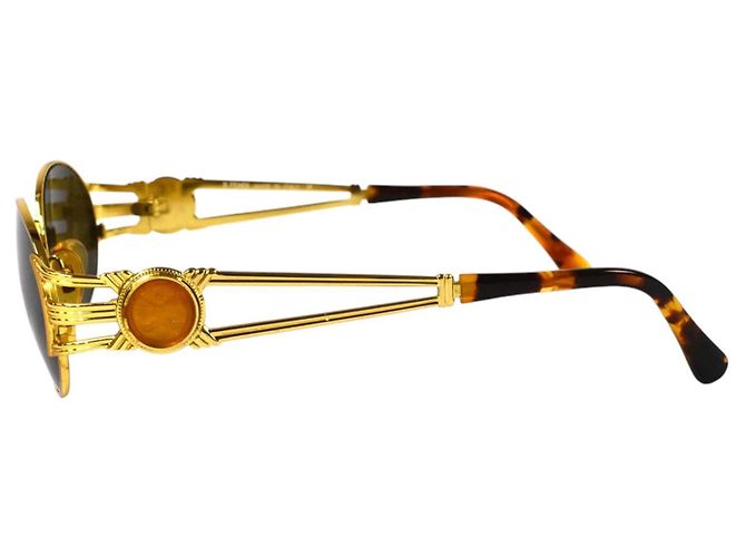 Fendi SL7035 Occhiali da Sole Ovali Oro e Tartarugato - vista 4