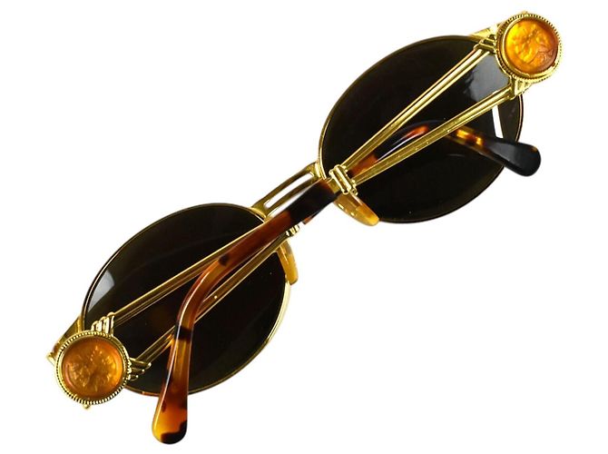Fendi SL7035 Occhiali da Sole Ovali Oro e Tartarugato - vista 5