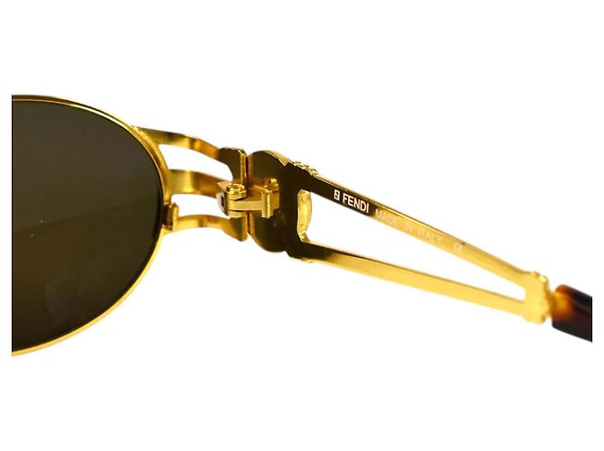 Fendi SL7035 Occhiali da Sole Ovali Oro e Tartarugato - vista 6