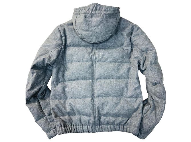Herno Loro Piana System Giacca in lana e piuma grigio melange - vista 10