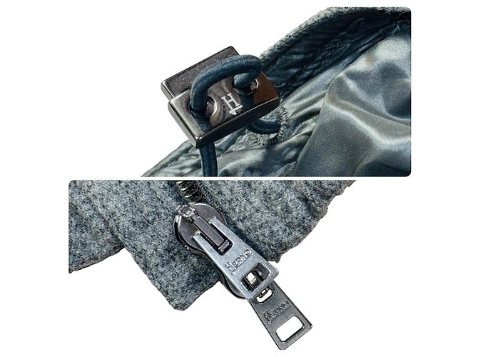 Herno Loro Piana System Giacca in lana e piuma grigio melange - vista 2