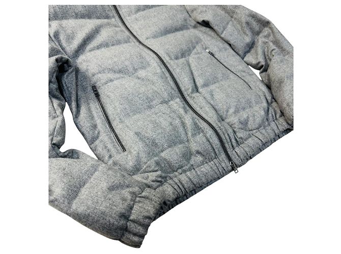Herno Loro Piana System Giacca in lana e piuma grigio melange - vista 3