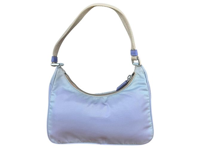 Prada Borsa Pochette Nylon Tessuto Viola Lavanda - vista 4