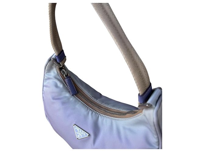 Prada Borsa Pochette Nylon Tessuto Viola Lavanda - vista 6