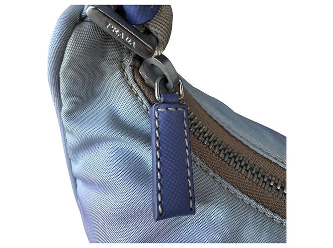 Prada Borsa Pochette Nylon Tessuto Viola Lavanda - vista 7