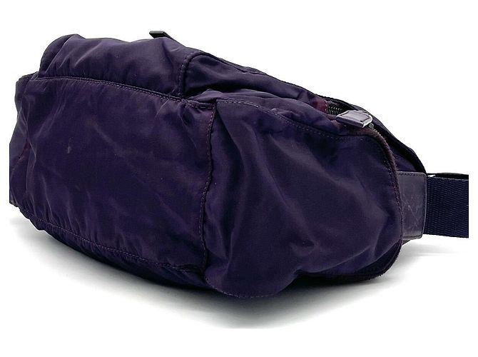 Borsa a tracolla Prada Tessuto Nylon viola - vista 3
