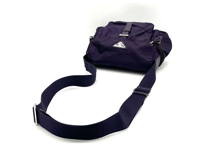 Borsa a tracolla Prada Tessuto Nylon viola - vista 4