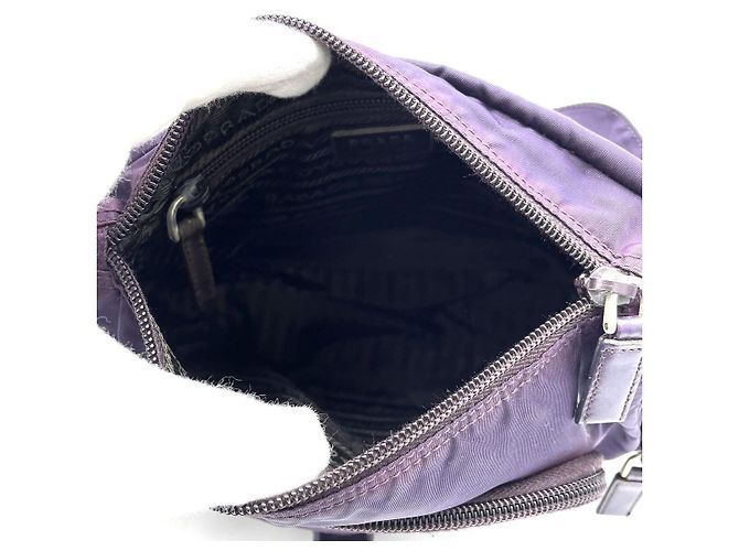 Borsa a tracolla Prada Tessuto Nylon viola - vista 6