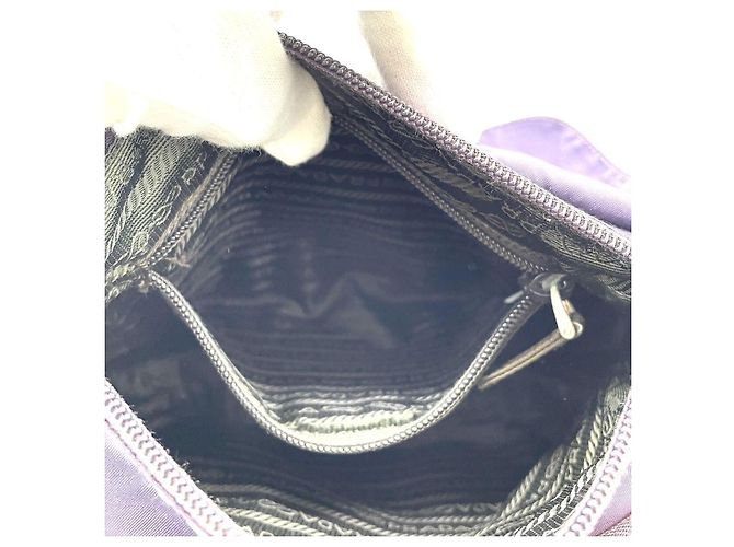 Borsa a tracolla Prada Tessuto Nylon viola - vista 7