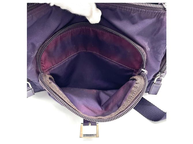 Borsa a tracolla Prada Tessuto Nylon viola - vista 9