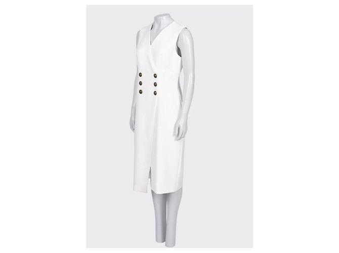 Vestido ajustado Balmain blanco - FR 42 / XL de segunda mano - vista 2
