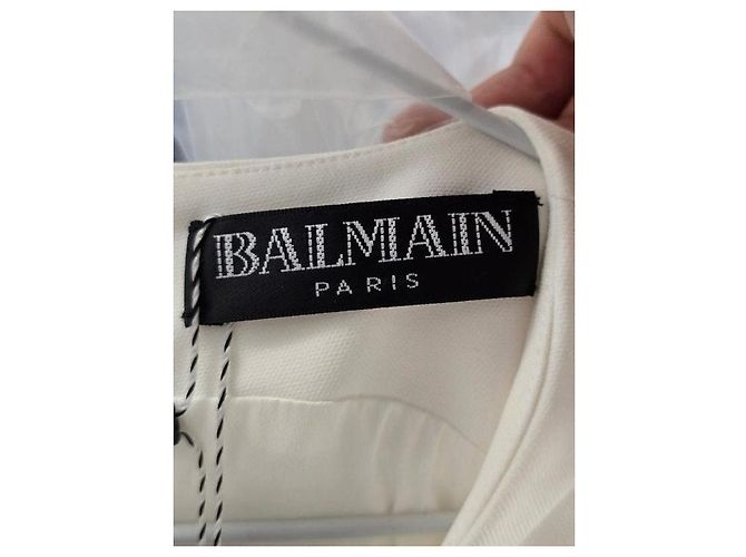 Vestido ajustado Balmain blanco - FR 42 / XL de segunda mano - vista 5