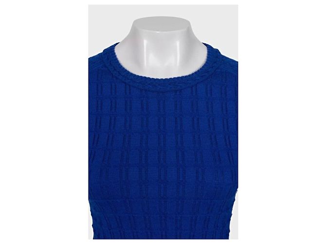 Chanel Blue Cashmere Blend Figuriertem Pullover Gr. 34/XS gebraucht - Ansicht 4