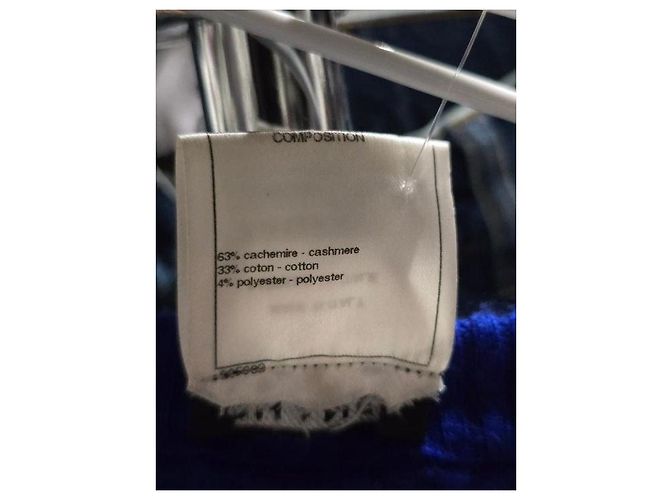 Chanel Blue Cashmere Blend Figuriertem Pullover Gr. 34/XS gebraucht - Ansicht 5