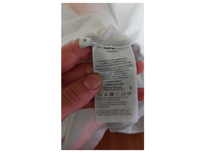 Camiseta Bottega Veneta Uniform de algodón blanco — Talla S - vista 3