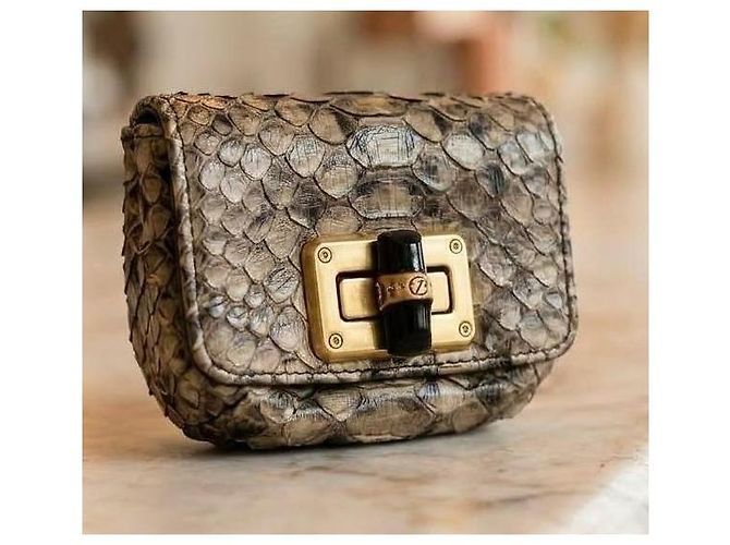 Lanvin Lancia Münzbeutel/Schlüsselanhänger aus echtem Pythonsleder - Ansicht 2