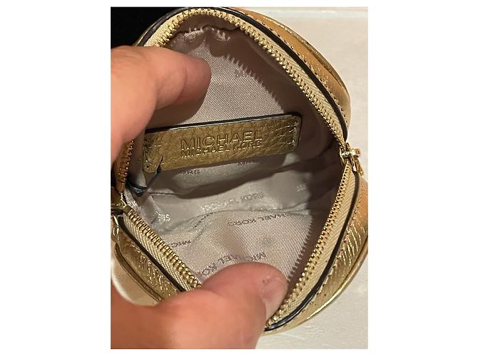 Michael Kors Mini-Börse/Runder Leder-Charm Gold - Ansicht 10