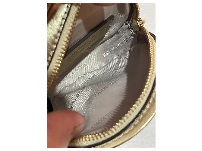 Michael Kors Mini-Börse/Runder Leder-Charm Gold - Ansicht 11