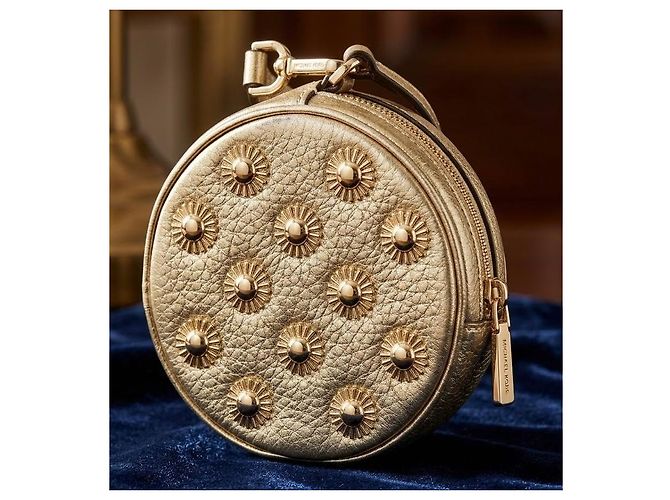 Michael Kors Mini-Börse/Runder Leder-Charm Gold - Ansicht 2