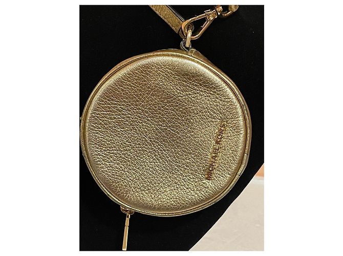 Michael Kors Mini-Börse/Runder Leder-Charm Gold - Ansicht 5