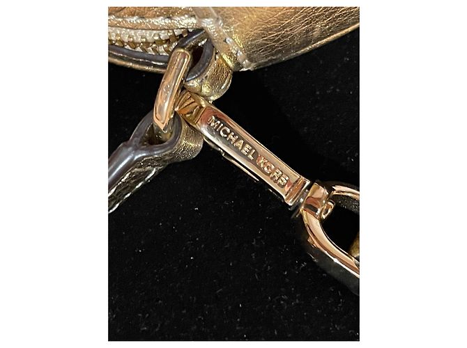 Michael Kors Mini-Börse/Runder Leder-Charm Gold - Ansicht 7