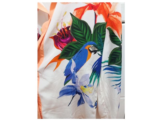 Camisa Roberto Cavalli de seda con estampado de loros y flores - vista 7
