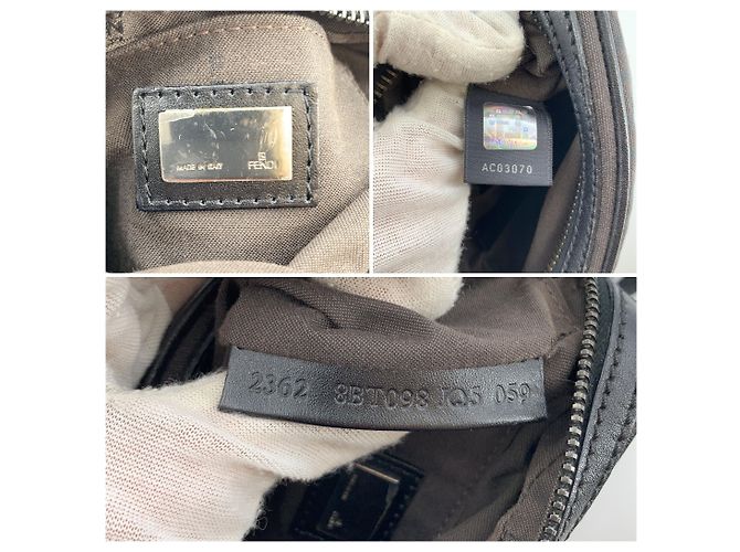 Fendi Borsa a tracolla Small Messenger in tela Monogram Zucchino nera - vista 6