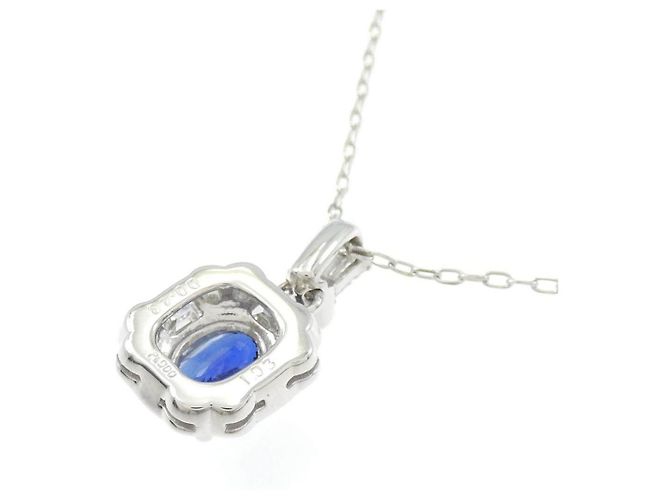 Autre Marque Collana Pt900 Pt850 Zaffiro Diamante - vista 4