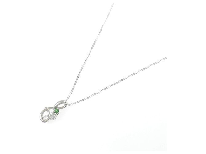 Autre Marque Collana in platino, diamante e granato - vista 2
