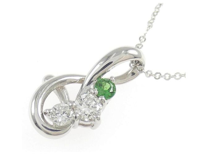 Autre Marque Collana in platino, diamante e granato - vista 3