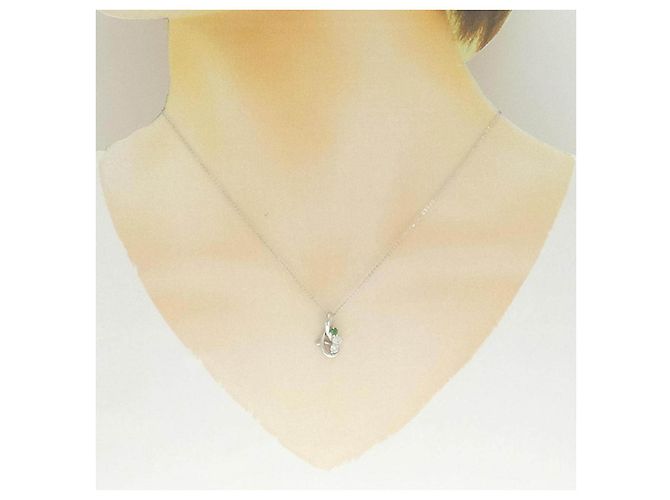 Autre Marque Collana in platino, diamante e granato - vista 6