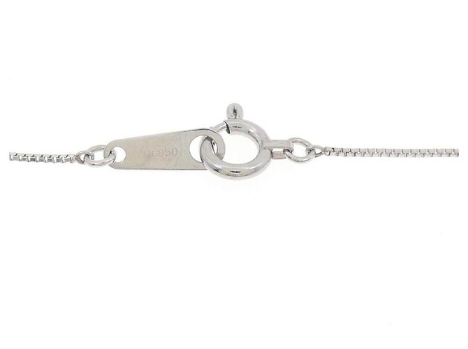 Autre Marque Collana in Pt900 Pt850 con zaffiro e diamante - vista 5