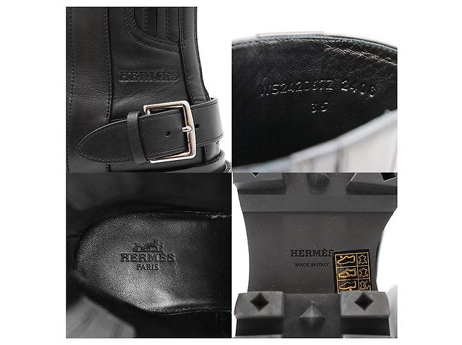 Hermès Hermes Jamie Leder Plateaustiefel - Ansicht 10