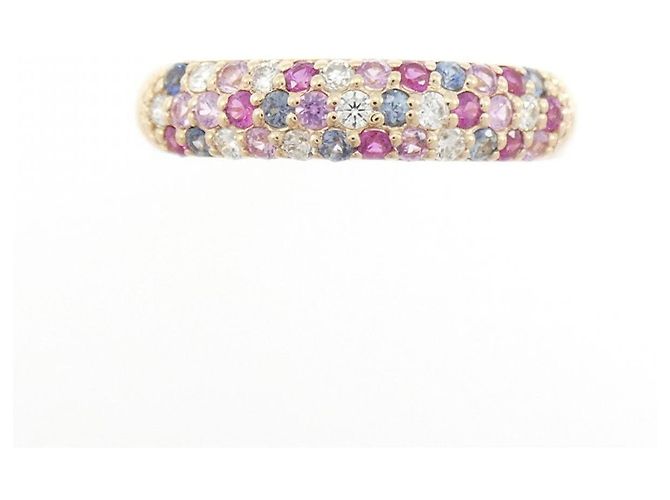 Autre Marque Ponte Vecchio Piccolini Au750 Saphir Diamant Ring - Ansicht 2