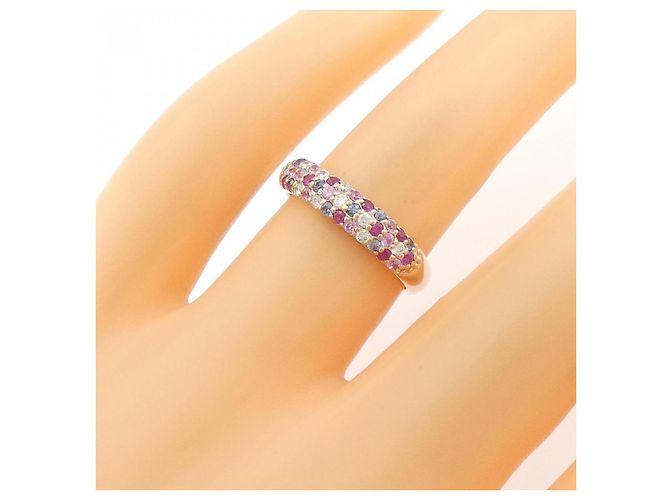 Autre Marque Ponte Vecchio Piccolini Au750 Saphir Diamant Ring - Ansicht 5